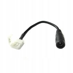 Złączka do taśmy LED 8mm na kablu do zasilacza DC