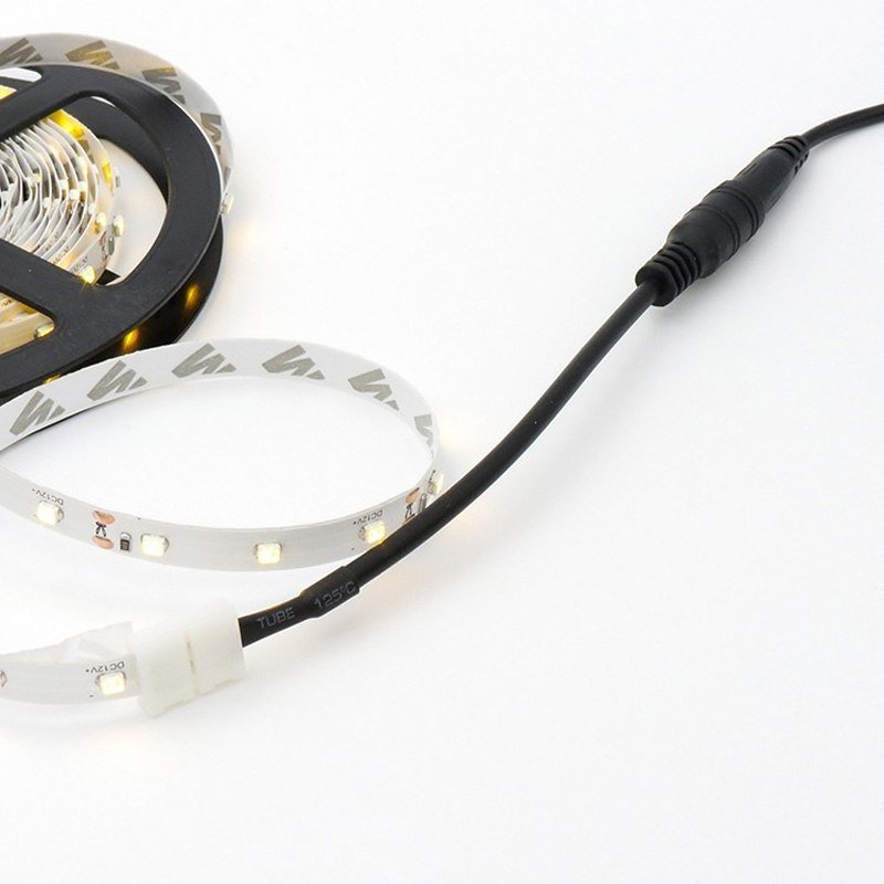 Złączka do taśmy LED 8mm na kablu do zasilacza DC