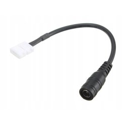 Złączka do taśmy LED 8mm na kablu do zasilacza DC