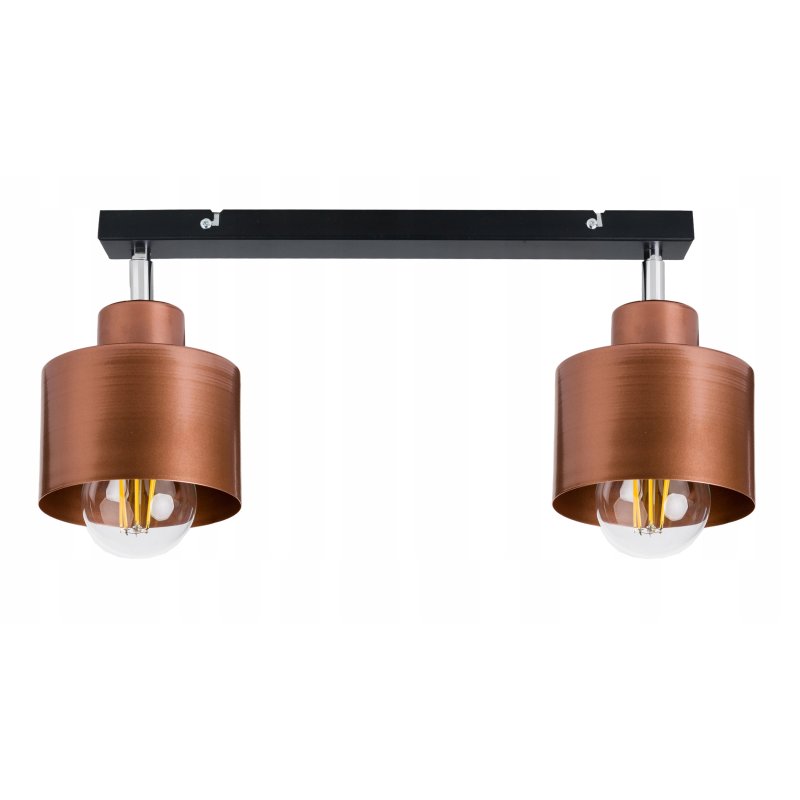 Lampa plafon ruch sufit żyrandol loft metal miedź
