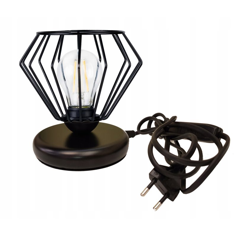 Lampka nocna Lampa stołowa loft na led E27 Drut