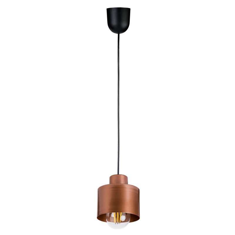 Lampa wisząca zwis żyrandol sufit loft kubek miedź