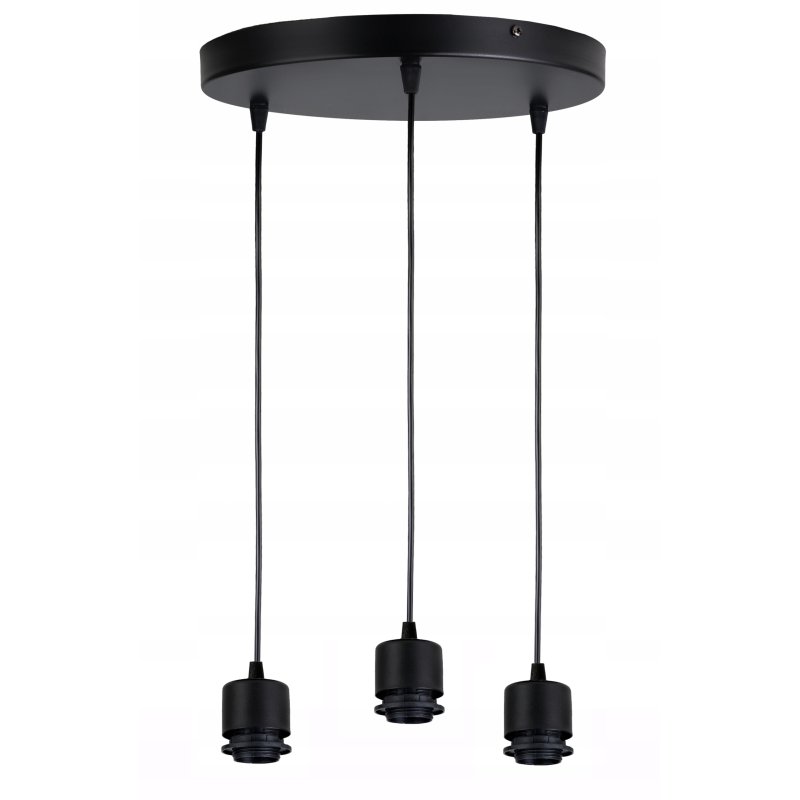 PODSTAWA BAZA LAMPA SUFITOWA WISZĄCA ZWIS LOFT METAL NA 3X E27 POD KLOSZ