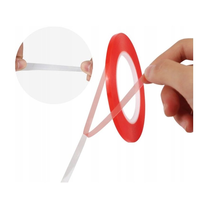 Taśma klejąca dwustronna 8mm akrylowa mocna do Profili i Taśm LED 3mb