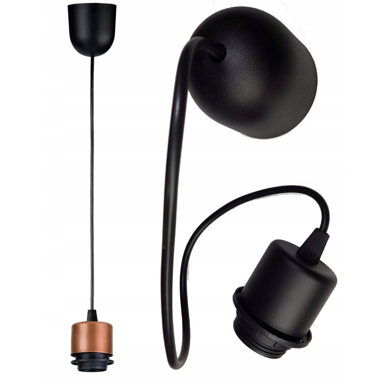 PODSTAWA BAZA LAMPA SUFITOWA WISZĄCA ZWIS LOFT PCV NA 1X E27 POD KLOSZ