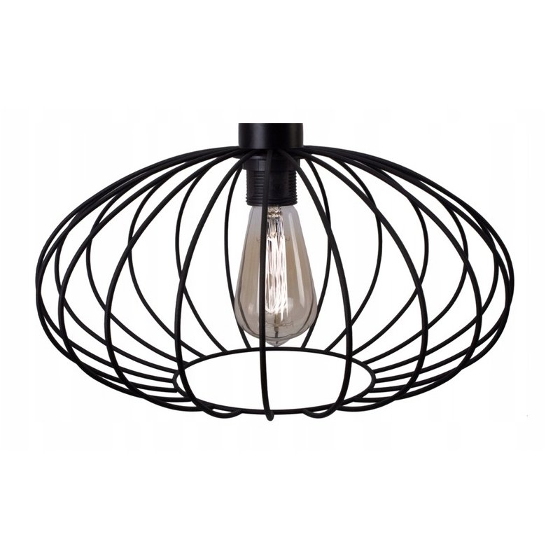 Lampa wisząca zwis żyrandol sufit loft drut Elipsa 35cm na E27