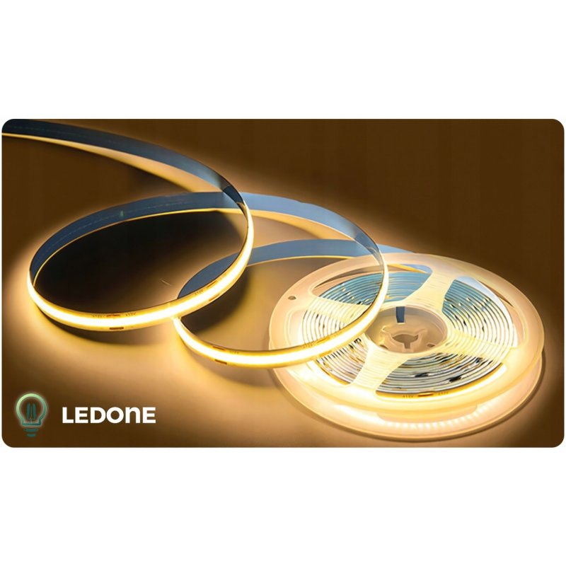 TAŚMA termococon LED COB 12V WODOODPORNA IP67 CIEPŁY LINIA ŚWIATŁA WW 5M