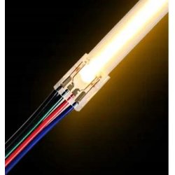 Złączka do taśm LED COB RGB IP20 10mm łącznik dwustronny z kablem