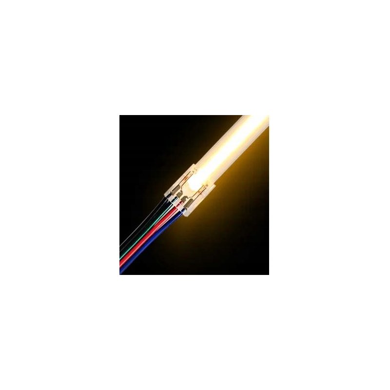 Złączka do taśm LED COB RGB IP20 10mm łącznik jednostronny z kablem