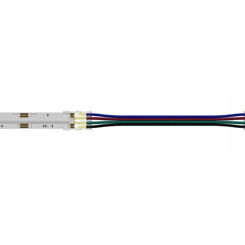 Złączka do taśm LED COB RGB IP20 10mm łącznik jednostronny z kablem