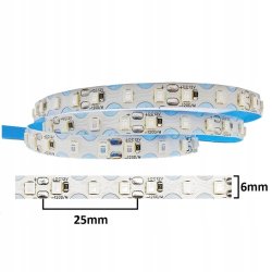 TAŚMA LED ZIG ZAG do zakrętów SKRĘTNA Typ S gięta 12V 7,2W/m IP20 6mm 1m CW