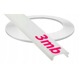 Klosz PCV do profili ALUMINIOWYCH LED typ A, B, C mleczny długi 3mb 3m