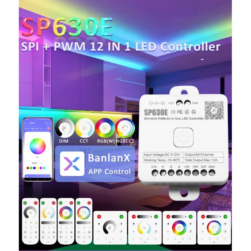 Kontroler Magic CYFROWY do taśm led multi muzyczny sterownik SPI PWM 5-24V