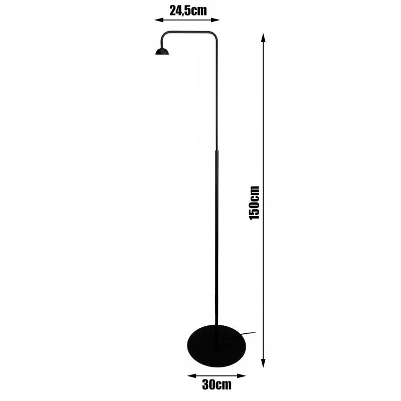 Lampa stojąca podłogowa BAZA podstawa loft na klosz LED E27 gięta 150cm