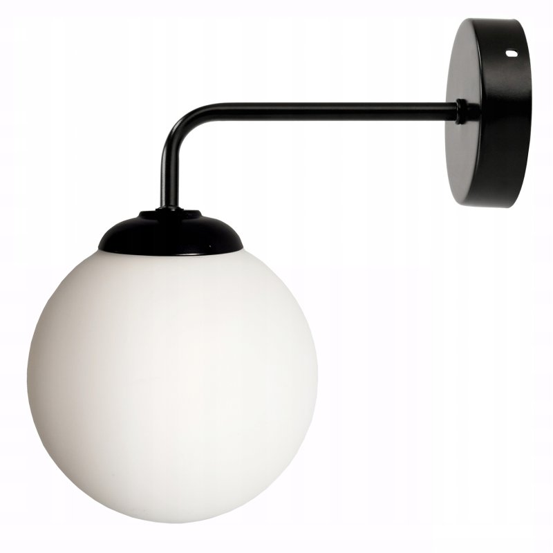 Lampa kinkiet ścienny stały prosty LOFT klosz SZKLANY KULA na 1x E27