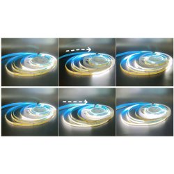 TAŚMA LED COB IP20 24V 360d Magic Pixel PŁYNĄCA WS2811 cyfrowa 1m CIEPŁA