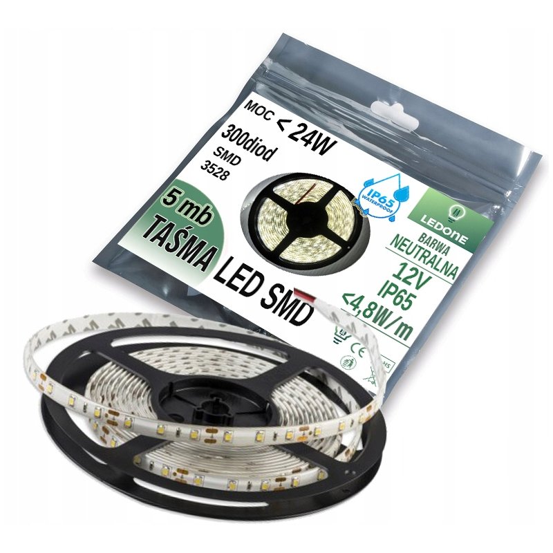 TAŚMA LISTWA 300 LED SMD3528 5m Biała DZIENNA IP65