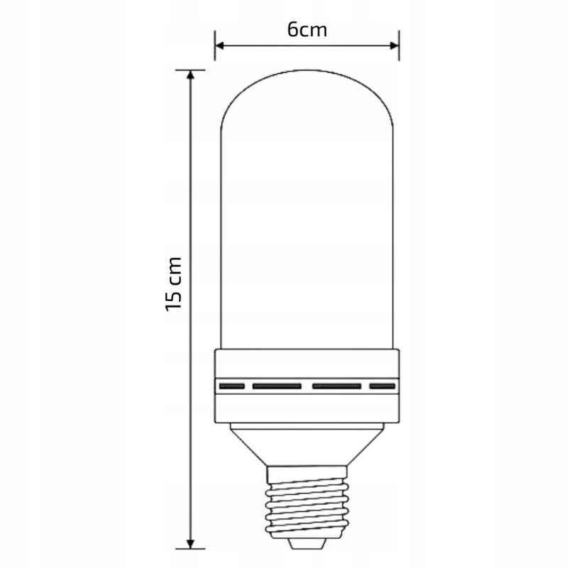 ŻARÓWKA LED E27 3W IMITUJĄCA żywy PŁOMIEŃ OZDOBNA barwa CIEPŁA