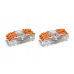 10x Szybkozłączka Elektryczna Przelotowa 3-torowa 4mm ZŁĄCZKA zacisk prosta