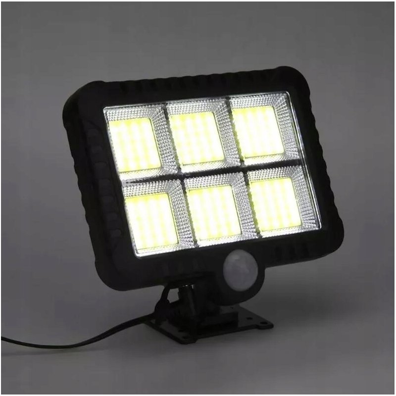 Lampa solarna NAŚWIETLACZ z panelem solarnym na kablu z czujnikiem PIR