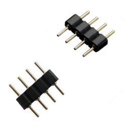 Złączka do taśmy LED RGB 10mm 4-PIN MĘSKA łącznik