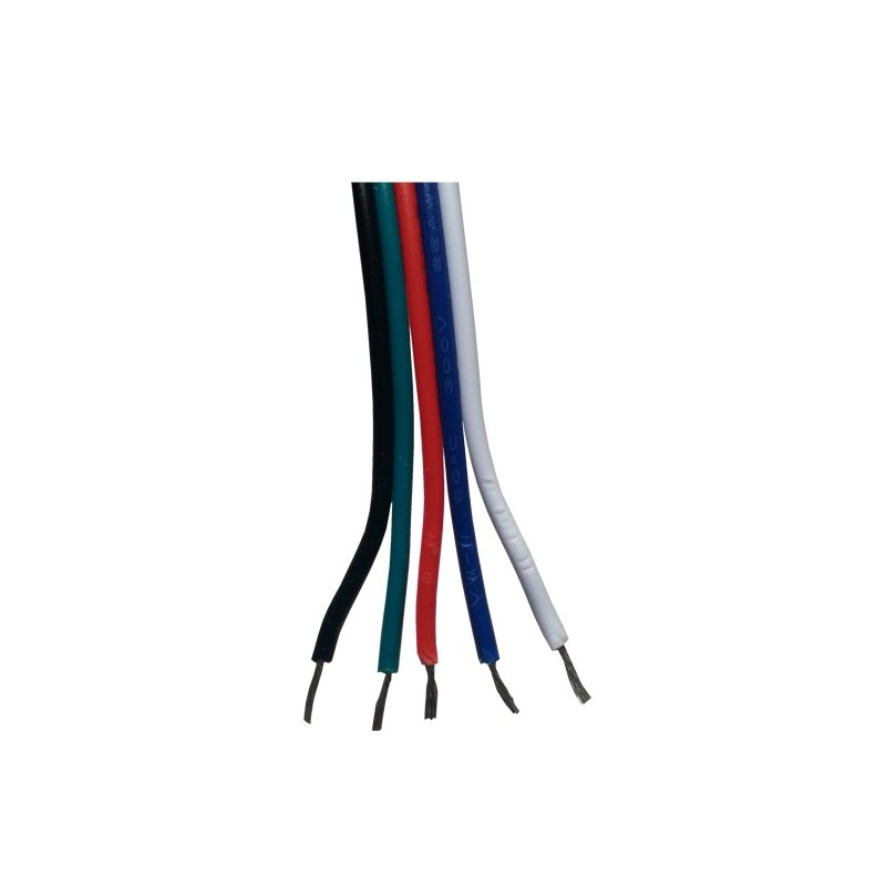Kabel 1mb przewód 5-żyłowy kolorowy do taśm led RGBW 5x 0,22mm na metry