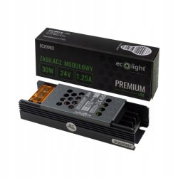 ZASILACZ modułowy SLIM PREMIUM 24V 30W 1,25A IP20 do taśm LED 3lata gw.