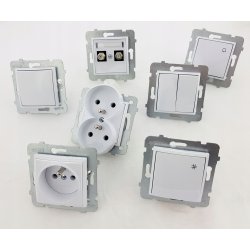 Włącznik SCHODOWY Wyłącznik OSPEL ARIA BIAŁY