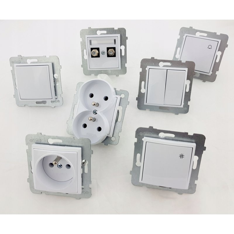 Włącznik SCHODOWY Wyłącznik OSPEL ARIA BIAŁY