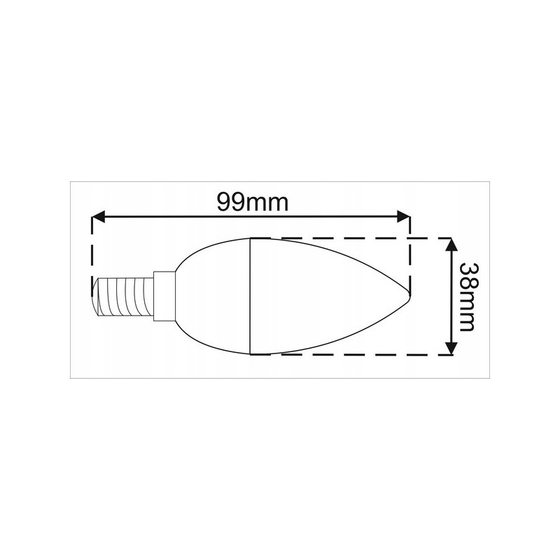 Żarówka PREMIUM LED E14 świeczka 4W NEUTRALNA