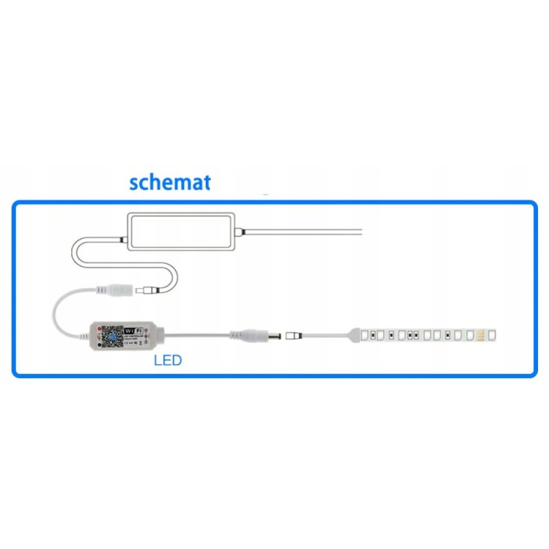 Sterownik Kontroler taśm LED MONO WiFi Android iOS