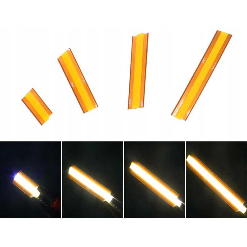 Taśma LED COB 24V 12W 8mm 528 d/mb Neon CIEPŁY 1m z 30m cięta co 1mm