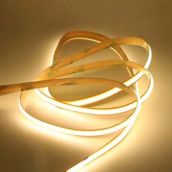 Taśma LED COB 24V 12W 8mm 528 d/mb Neon CIEPŁY 1m z 30m cięta co 1mm