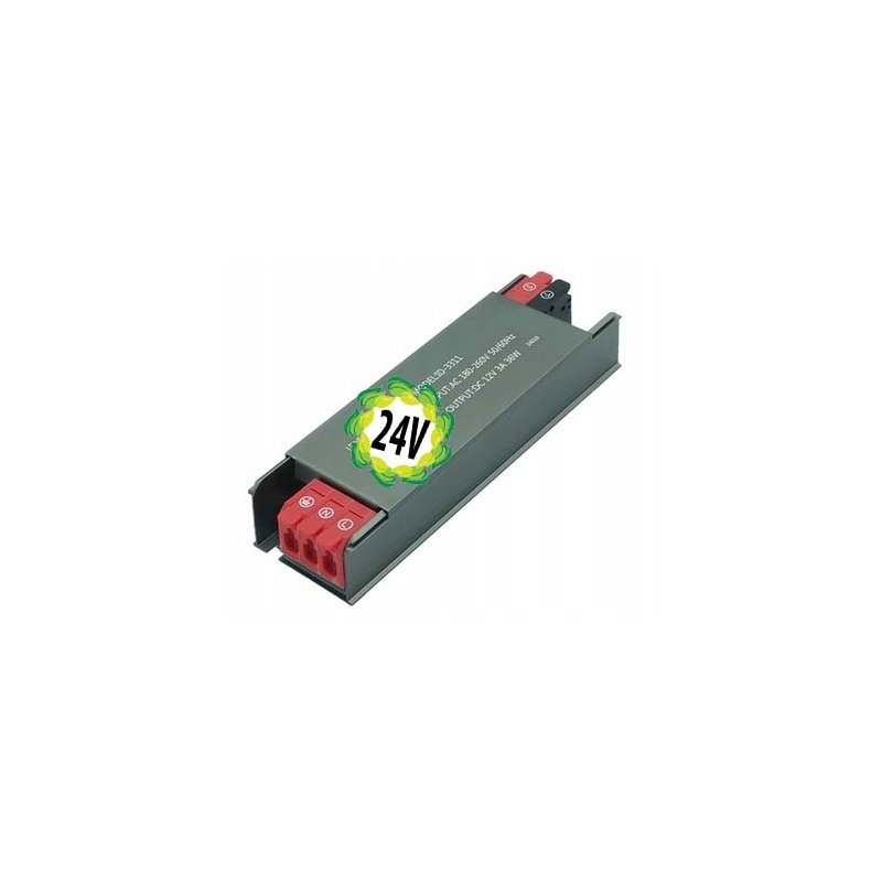 Zasilacz PROFESJONALNY płaski 24V 1,5A MAŁY 36W IP20 SUPER SLIM taśm led