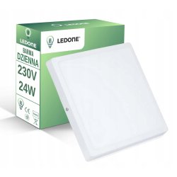 Panel LED 24W KWADRAT NATYNKOWY PLAFON SUFITOWY NW