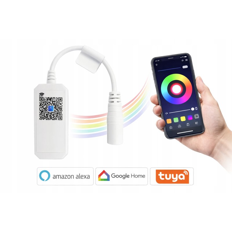 Sterownik Kontroler do taśm LED RGB WiFi Android ALEXA TUYA Google 12V 24V