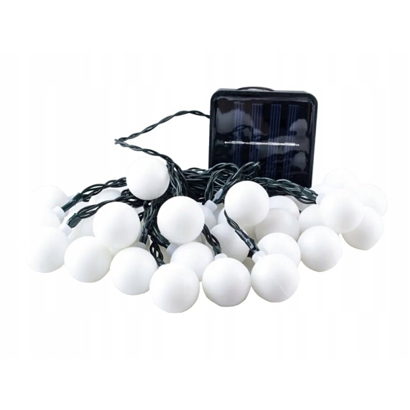 GIRLANDA solarna RGB Lampki ogrodowe SOLARNE 40 LED kulki MULTIKOLOR 5mb