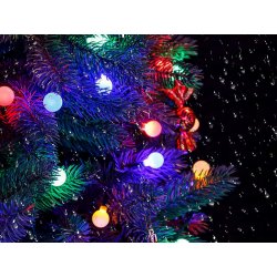 GIRLANDA solarna RGB Lampki ogrodowe SOLARNE 40 LED kulki MULTIKOLOR 5mb