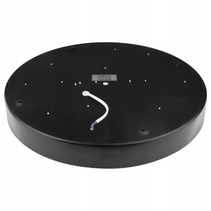 Plafon panel natynkowy Lampa LED 48W barwa neutralna czarny 40cm okrągła
