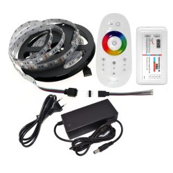 Taśma LED ZESTAW 5m RGB 5050 60/M pilot DOTYK +zas