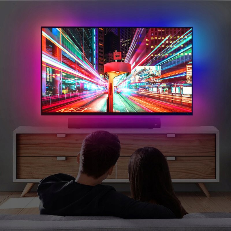 Ambilight TV 55 4K HDMI 2.0 Ambiente na Wi-Fi Smart Live TUYA LED RGB