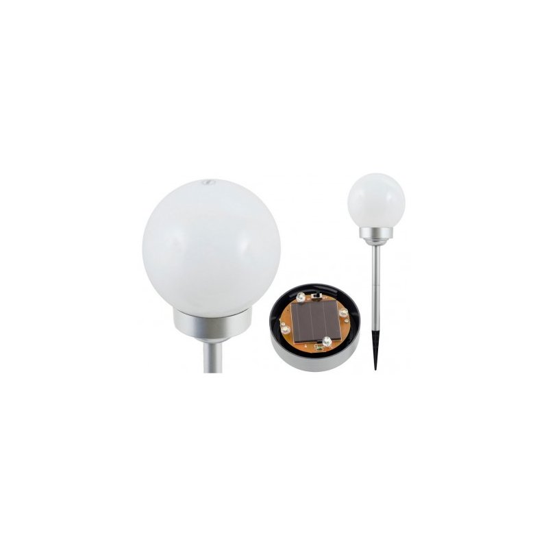 Lampka ogrodowa SOLARNA KULA mocna 4 LED ZIMNY 15c