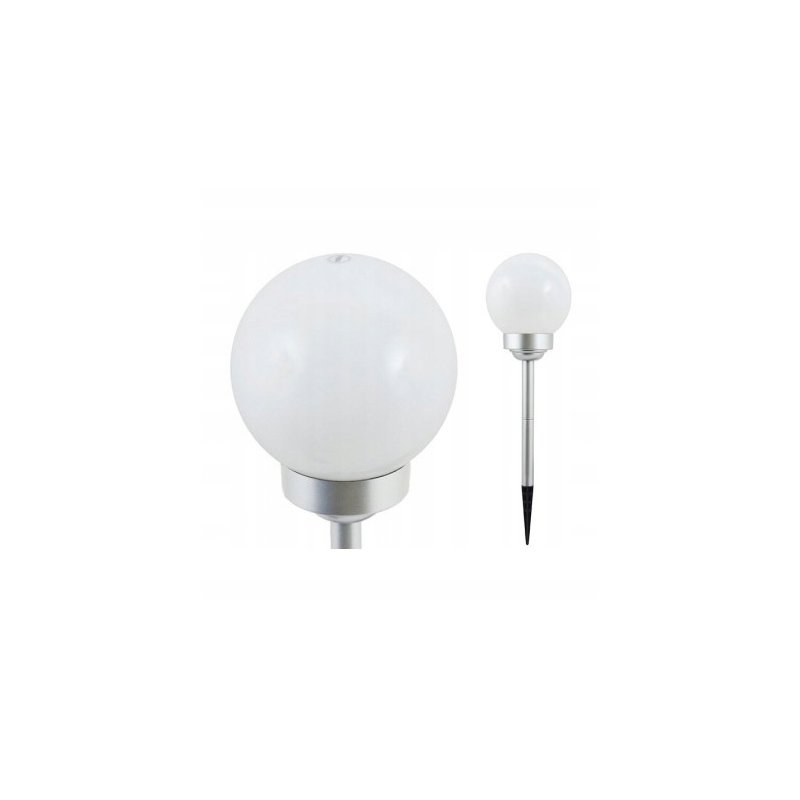 Lampka ogrodowa SOLARNA KULA mocna 4 LED ZIMNY 15c