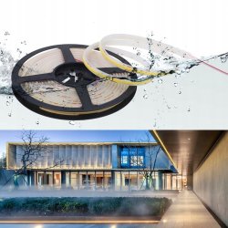 TAŚMA LED COB 24V 5w/m IP67 NEON linia DZIENNA termococon wodoodporna 20MB