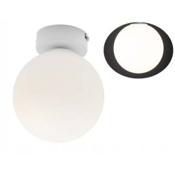 LAMPA STAŁA ŻYRANDOL SUFITOWY PLAFON LOFT SZKLANY KLOSZ KULA NA 1 LED E27