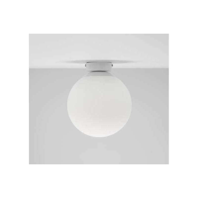 LAMPA STAŁA ŻYRANDOL SUFITOWY PLAFON LOFT SZKLANY KLOSZ KULA NA 1 LED E27