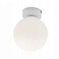 LAMPA STAŁA ŻYRANDOL SUFITOWY PLAFON LOFT SZKLANY KLOSZ KULA NA 1 LED E27