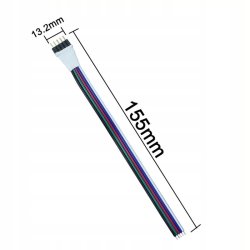 Złączka do taśmy LED RGBW 5-PIN męska z kablem
