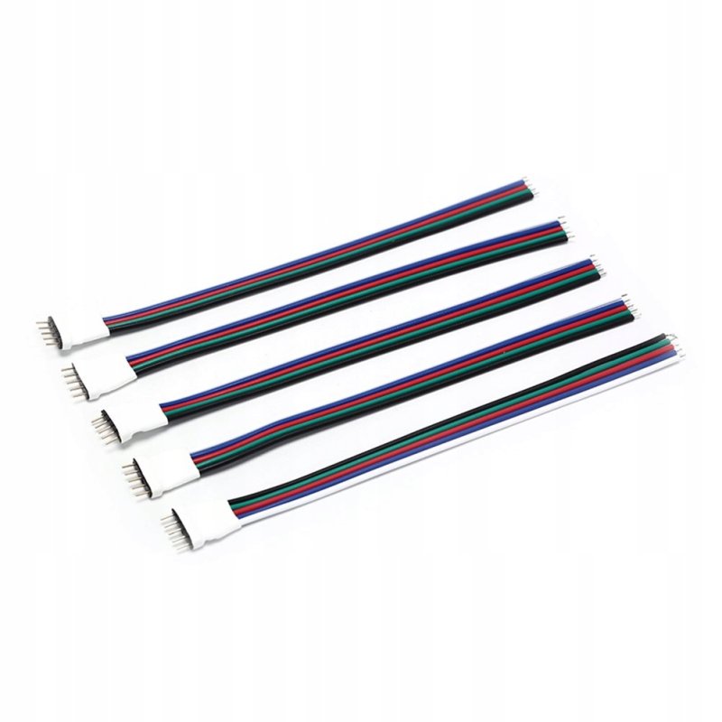 Złączka do taśmy LED RGBW 5-PIN męska z kablem