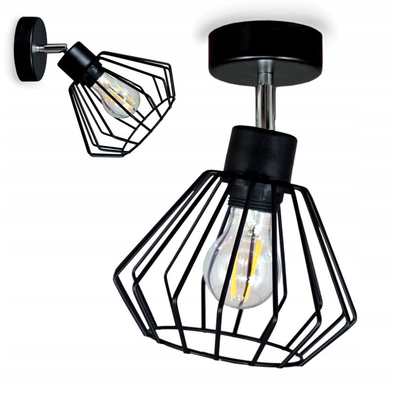 LAMPA sufitowa plafon żyrandol loft BRYLANT drut 1